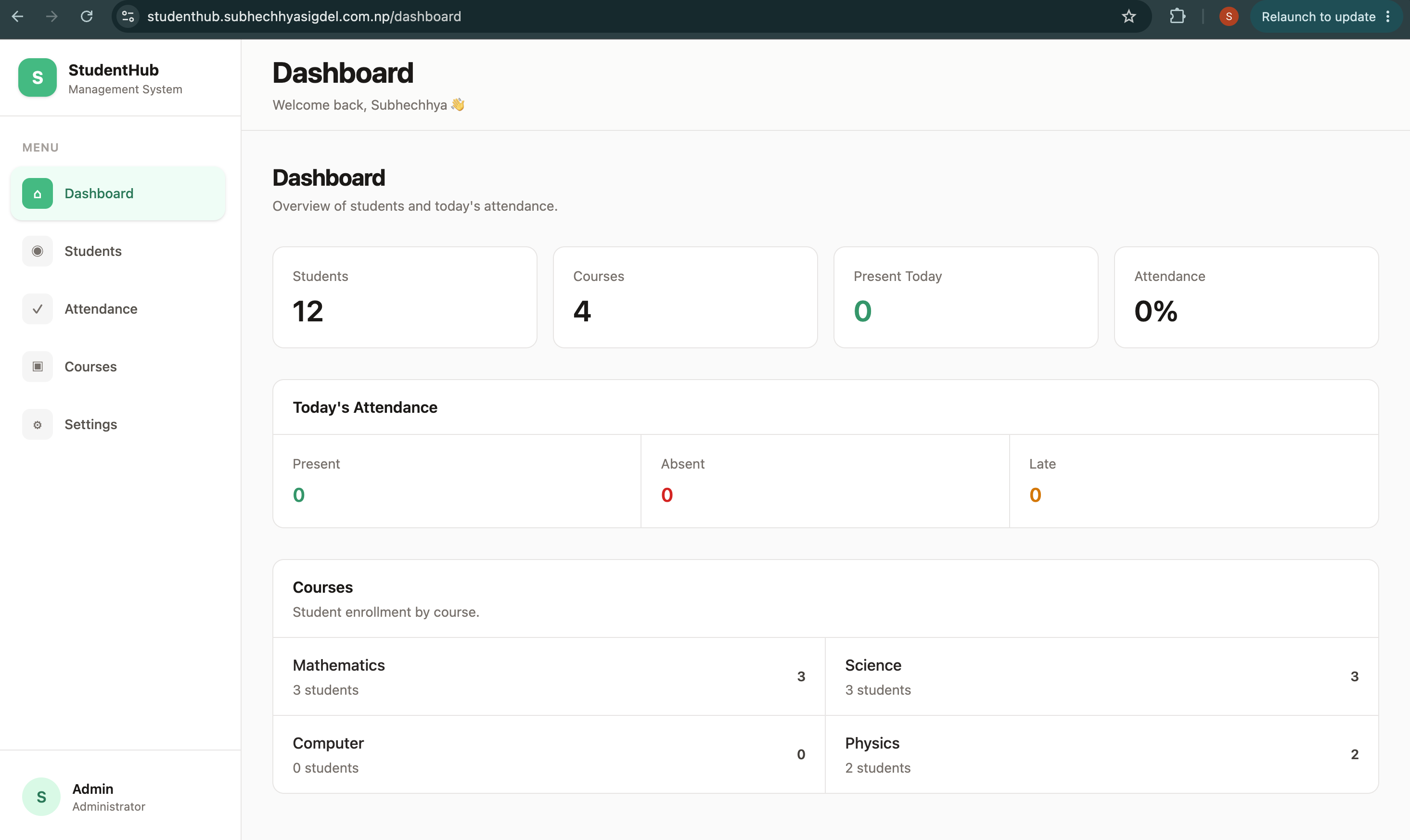 StudentHub screenshot