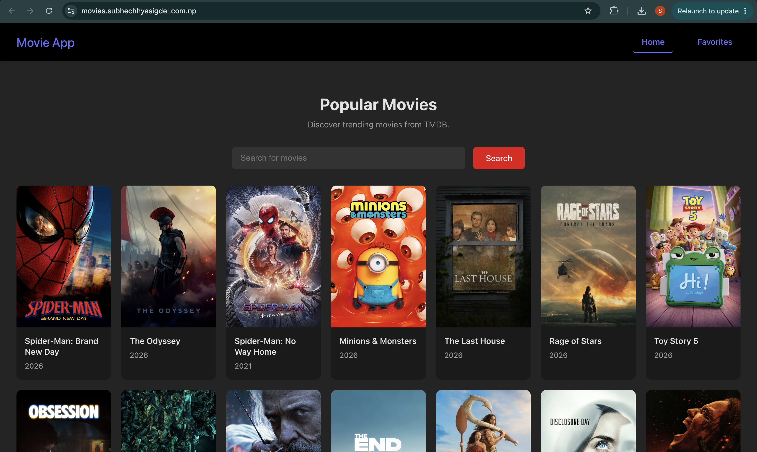 Movie App screenshot